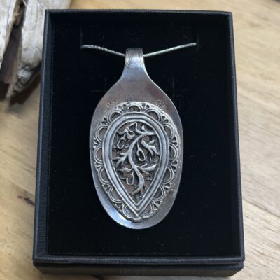 Alloy Metal Filigree Spoon Necklace