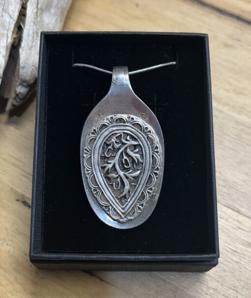 Alloy Metal Filigree Spoon Necklace