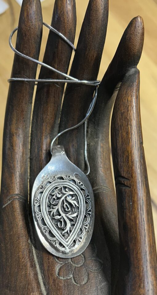 Alloy Metal Filigree Spoon Necklace - Image 2
