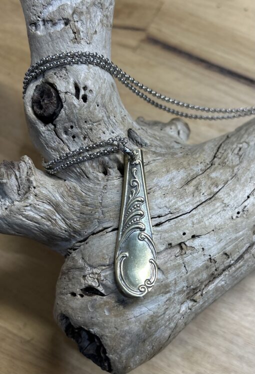 Gold Toned Teaspoon Handle Necklace