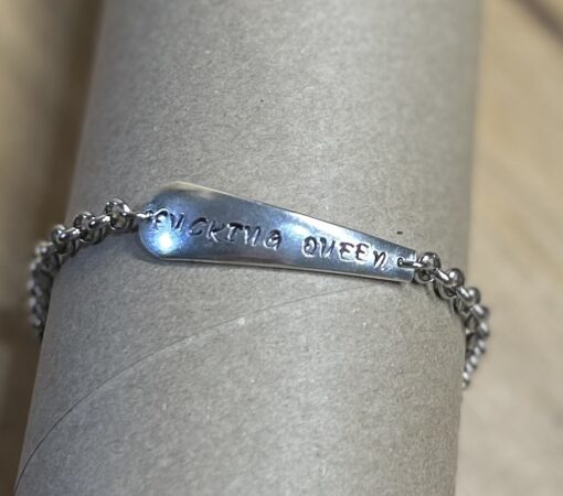 Fucking Queen Handstamped Bracelet - Image 3