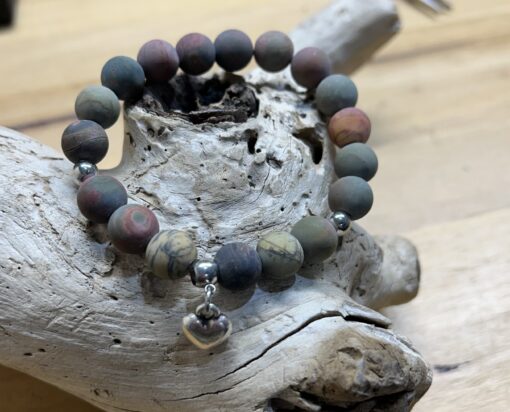 Picasso Stone Heart Beaded Bracelet