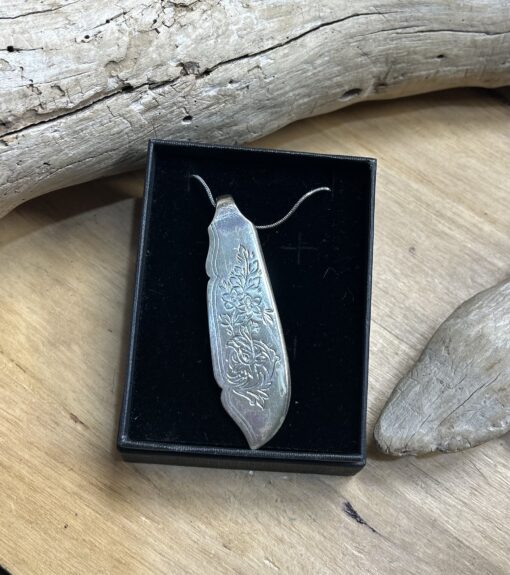 Vintage Etched Knife Necklace - Image 3